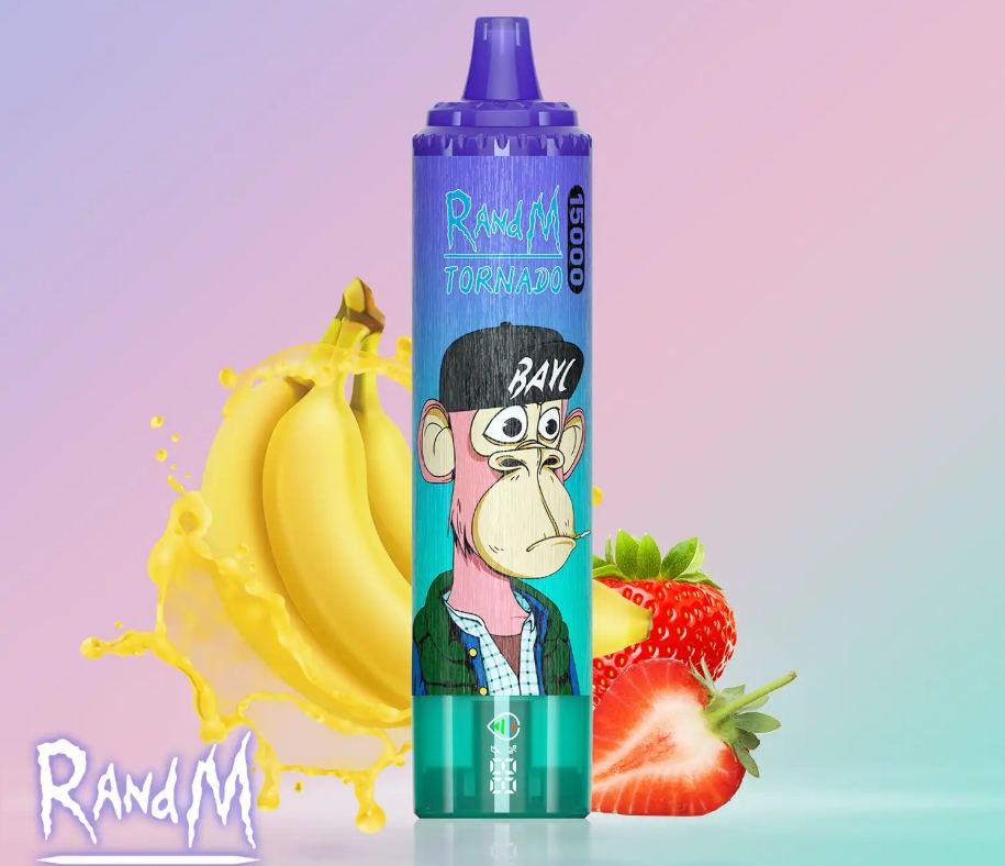 RandM Fumot Tornado 15000 Puffs Vape - Aardbei Banaan: De smaakexplosie van 2025